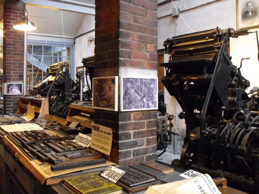 L'atelier d'un journal à Louhans 
